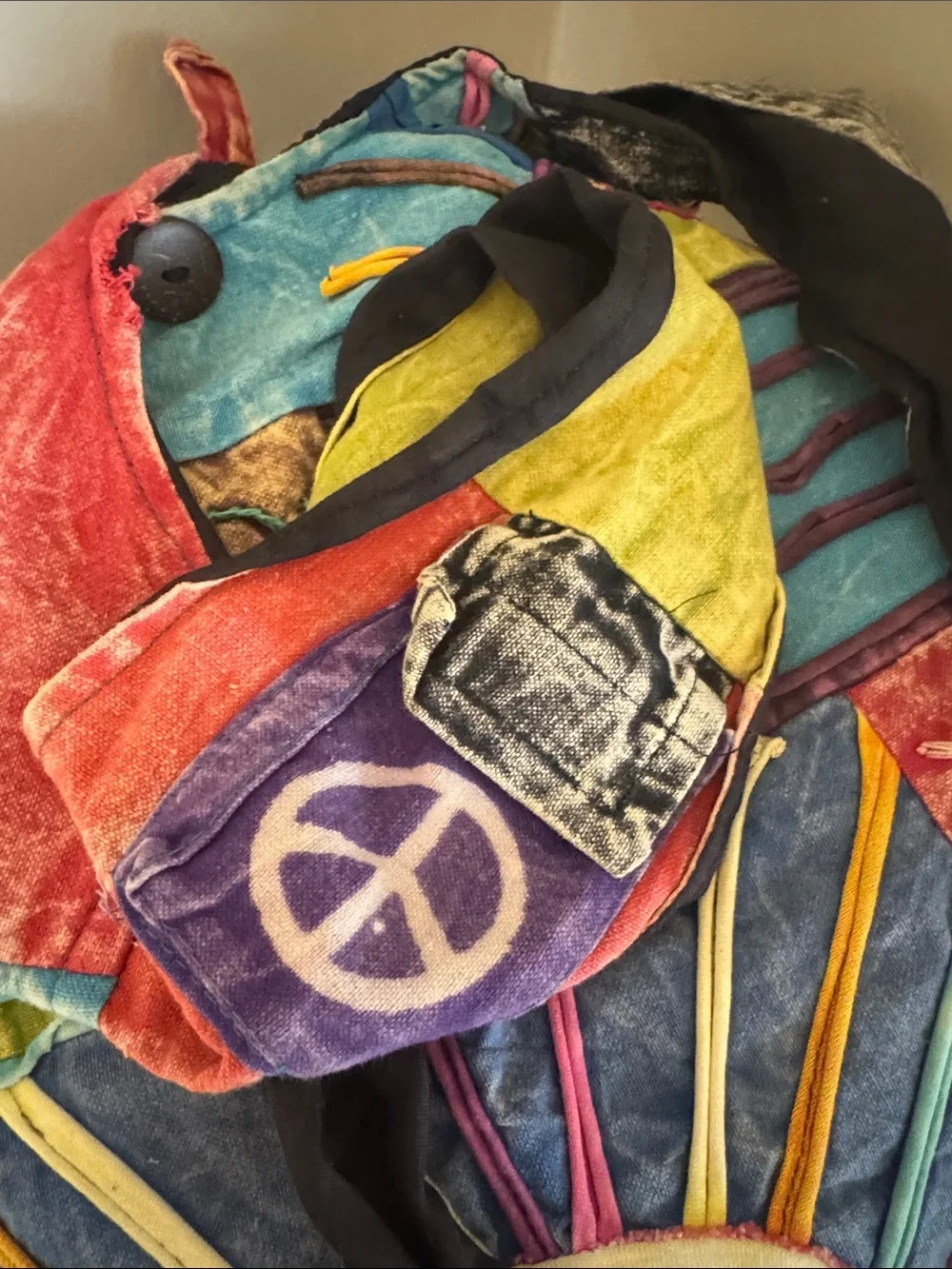 Bohemian Patchwork Velvet Shoulder Bag in Multicolor